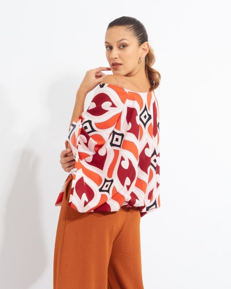 Blusa 3 botones print - Imagen 2